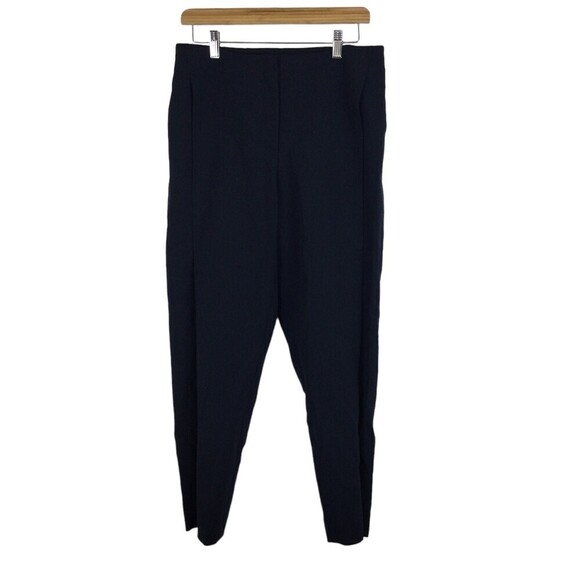 Lafayette 148 New York Womens Straight Leg Flat Front Dress Pants Dark Blue Sz 6 - Picture 1 of 7
